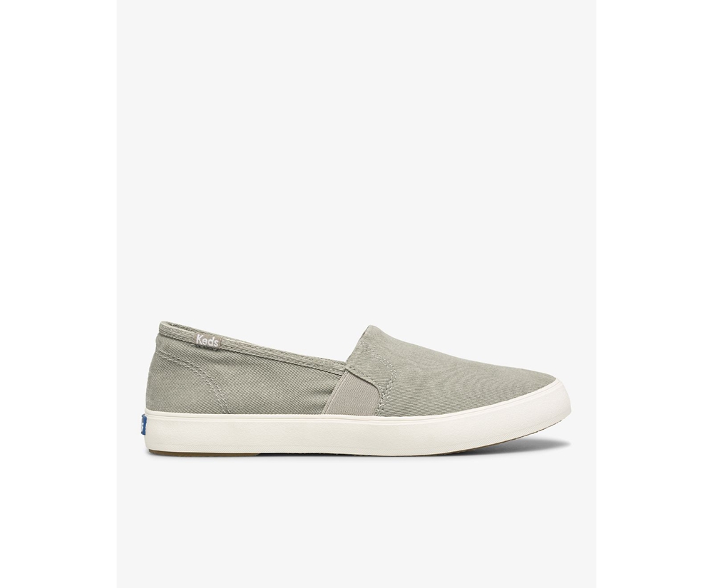 Slip Ons Keds Femme Grise - Clipper Washed Solids - 083-VSGFWT